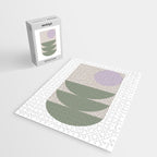 Lines and Shapes in Moss and Lilac Jigsaw Puzzle Gallery Image 2