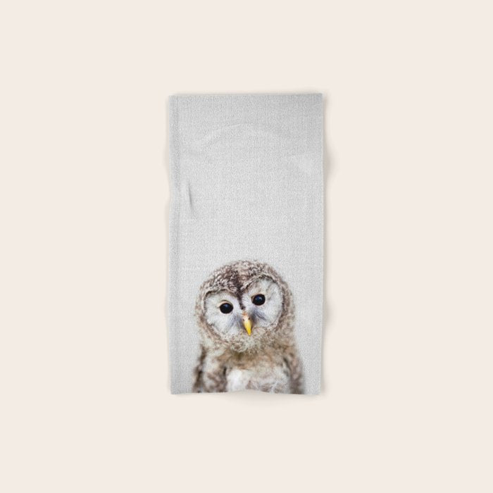 Baby Owl - Colorful Hand & Bath Towel Gallery Image 1