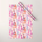 Champagne Bottles on Shelf Wrapping Paper Gallery Image 1