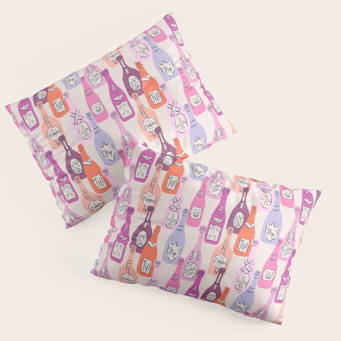 Champagne Bottles on Shelf Pillow Sham Gallery Image 3