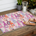 Champagne Bottles on Shelf Outdoor Rug Gallery Image 2