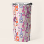 Champagne Bottles on Shelf Travel Mug Gallery Image 2