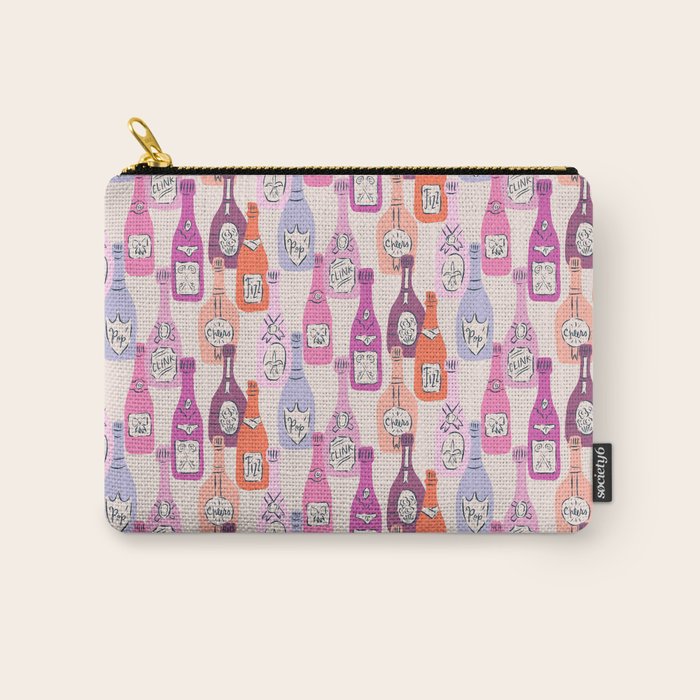 Champagne Bottles on Shelf Carry All Pouch Gallery Image 1