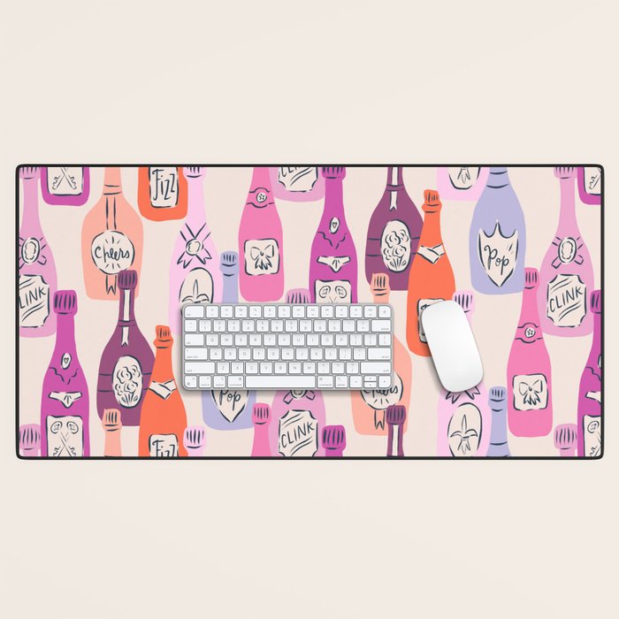 Champagne Bottles on Shelf Desk Mat Gallery Image 1