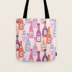 Champagne Bottles on Shelf Tote Bag Gallery Image 1