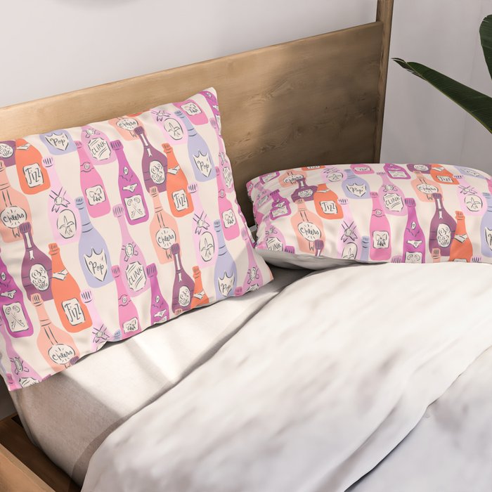 Champagne Bottles on Shelf Pillow Sham Gallery Image 2