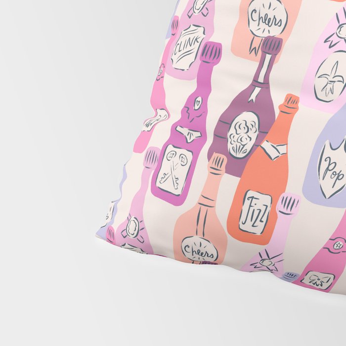 Champagne Bottles on Shelf Pillow Sham Gallery Image 4