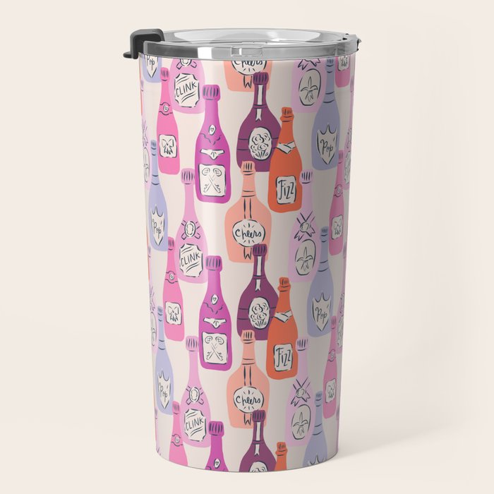 Champagne Bottles on Shelf Travel Mug Gallery Image 3