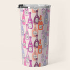 Champagne Bottles on Shelf Travel Mug Gallery Image 3