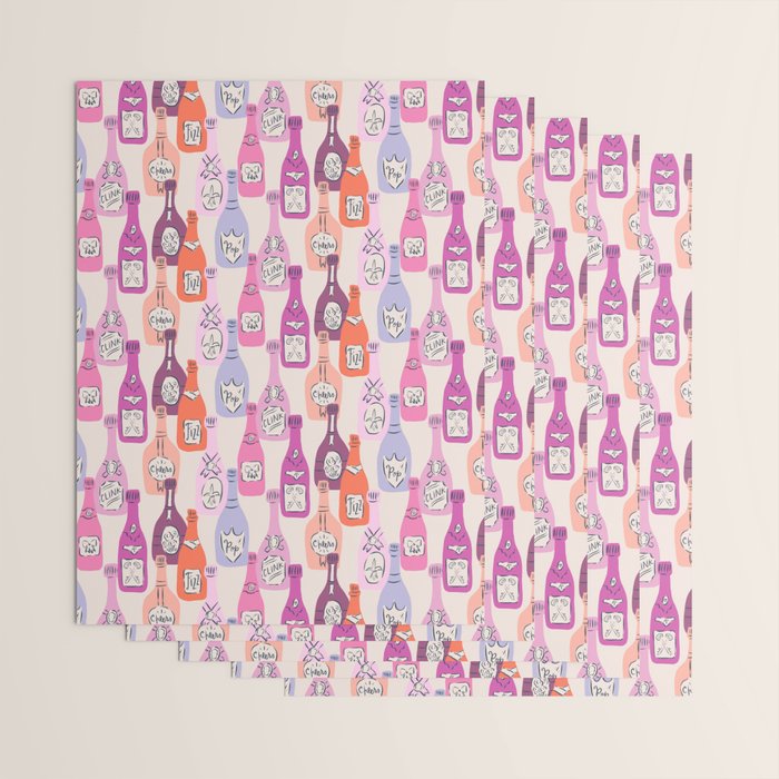Champagne Bottles on Shelf Wrapping Paper Gallery Image 3