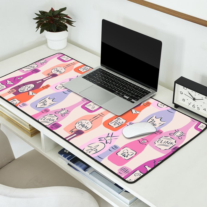 Champagne Bottles on Shelf Desk Mat Gallery Image 2