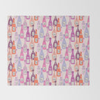 Champagne Bottles on Shelf Throw Blanket Gallery Image 2