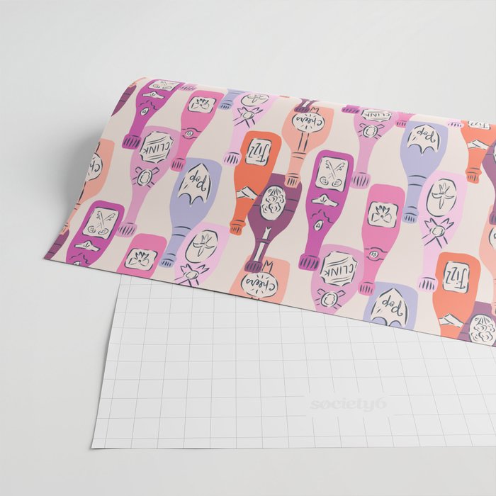 Champagne Bottles on Shelf Wrapping Paper Gallery Image 2