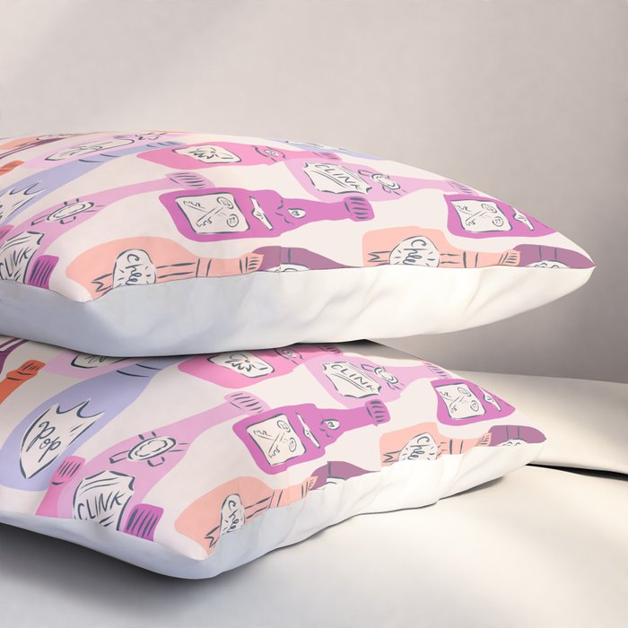 Champagne Bottles on Shelf Pillow Sham Gallery Image 3
