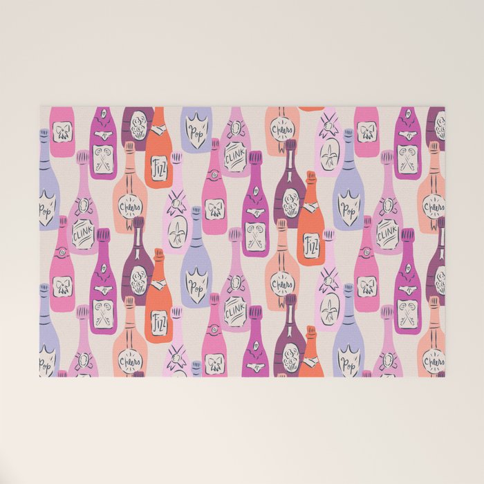 Champagne Bottles on Shelf Welcome Mat Gallery Image 1