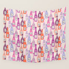 Champagne Bottles on Shelf Wall Tapestry Gallery Image 4