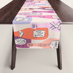 Champagne Bottles on Shelf Table Runner Gallery Image 1