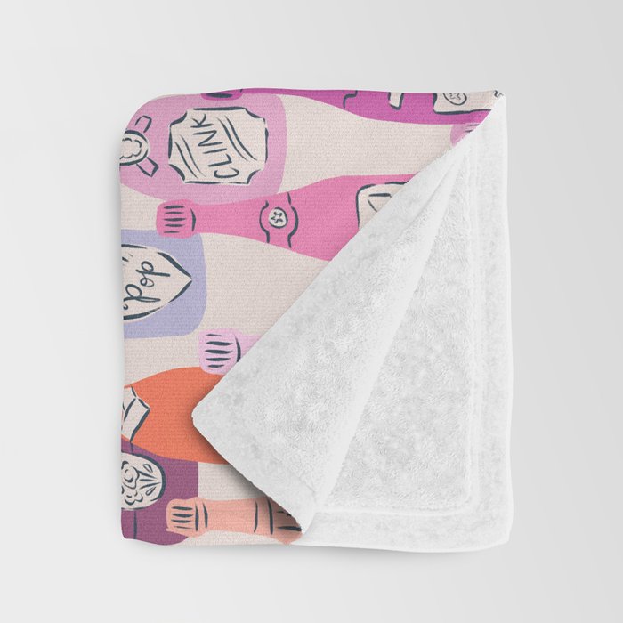 Champagne Bottles on Shelf Throw Blanket Gallery Image 3