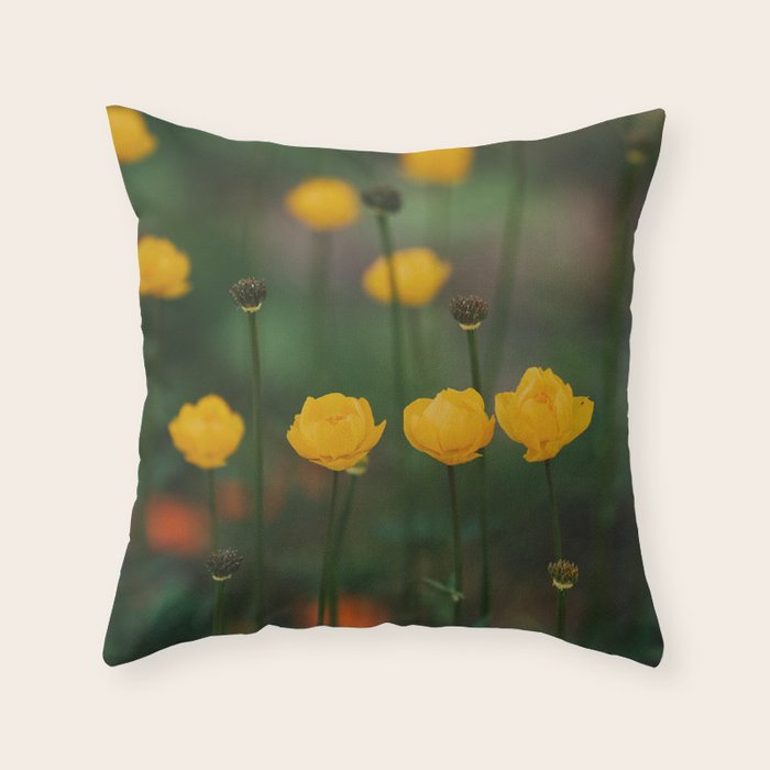 Flower Rhythm - Landscape and Nature Photography Throw Pillow Gallery Image 1