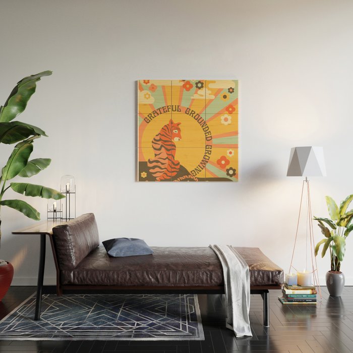 Grateful Grounded Growing Wood Wall Art Gallery Image 2