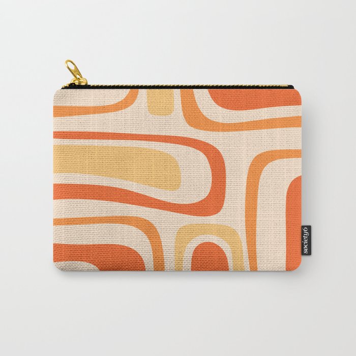 Palm Springs Midcentury Modern Abstract in Light Orange Tangerine Tones  Carry All Pouch Gallery Image 1