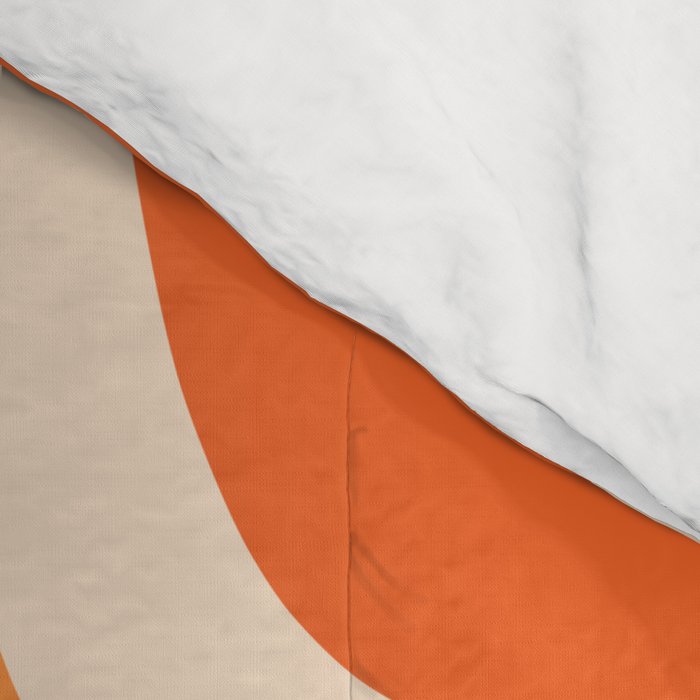 Palm Springs Midcentury Modern Abstract in Light Orange Tangerine Tones  Comforter Gallery Image 4