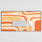 Palm Springs Midcentury Modern Abstract in Light Orange Tangerine Tones  Desk Mat Gallery Image 1