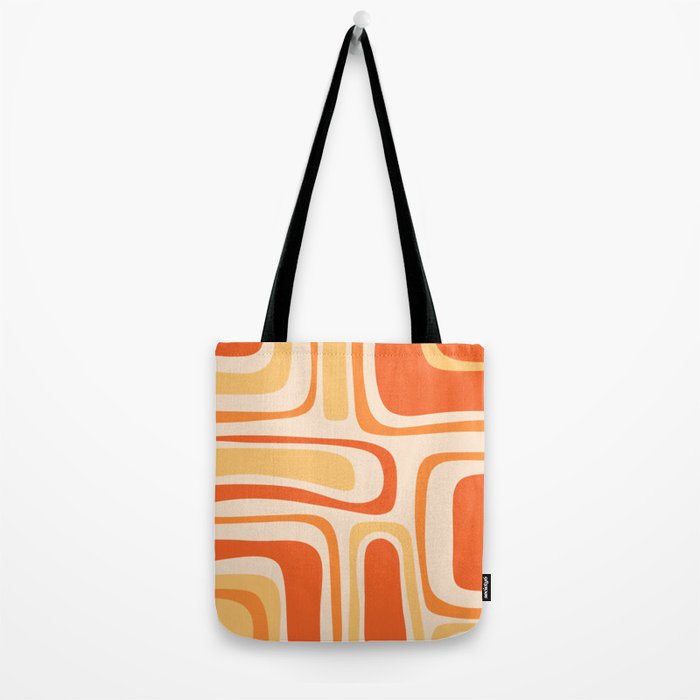 Palm Springs Midcentury Modern Abstract in Light Orange Tangerine Tones  Tote Bag Gallery Image 2