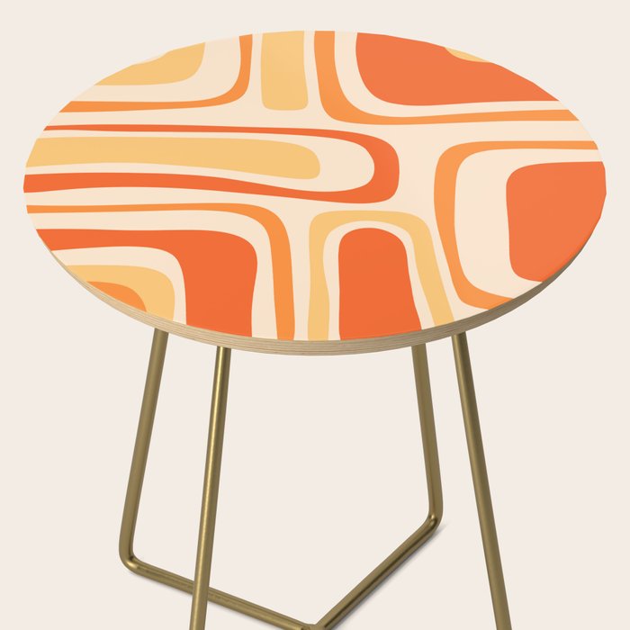Palm Springs Midcentury Modern Abstract in Light Orange Tangerine Tones  Side Table Gallery Image 2