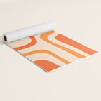 Palm Springs Midcentury Modern Abstract in Light Orange Tangerine Tones  Yoga Mat Gallery Image 2