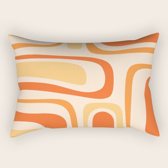 Palm Springs Midcentury Modern Abstract in Light Orange Tangerine Tones  Rectangular Pillow Gallery Image 1