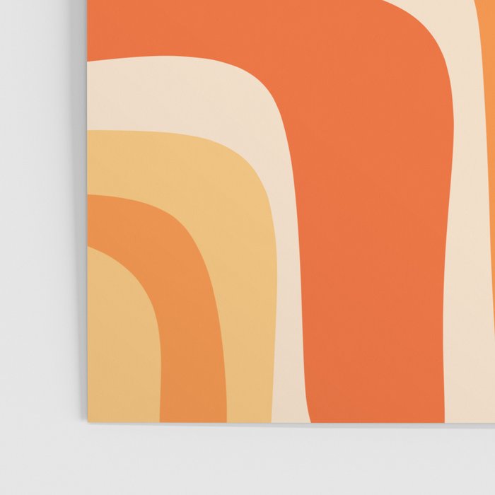 Palm Springs Midcentury Modern Abstract in Light Orange Tangerine Tones  Poster Gallery Image 3