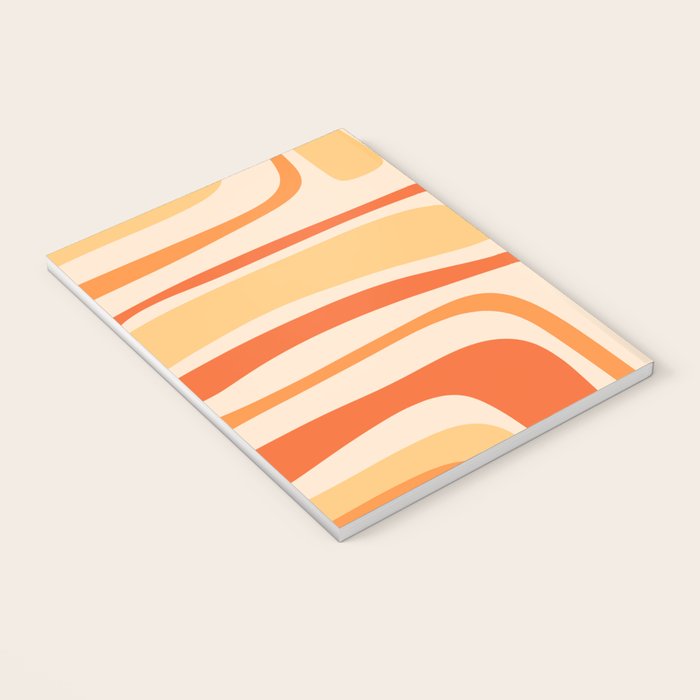 Palm Springs Midcentury Modern Abstract in Light Orange Tangerine Tones  Notebook Gallery Image 3
