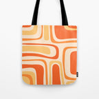Palm Springs Midcentury Modern Abstract in Light Orange Tangerine Tones  Tote Bag Gallery Image 1