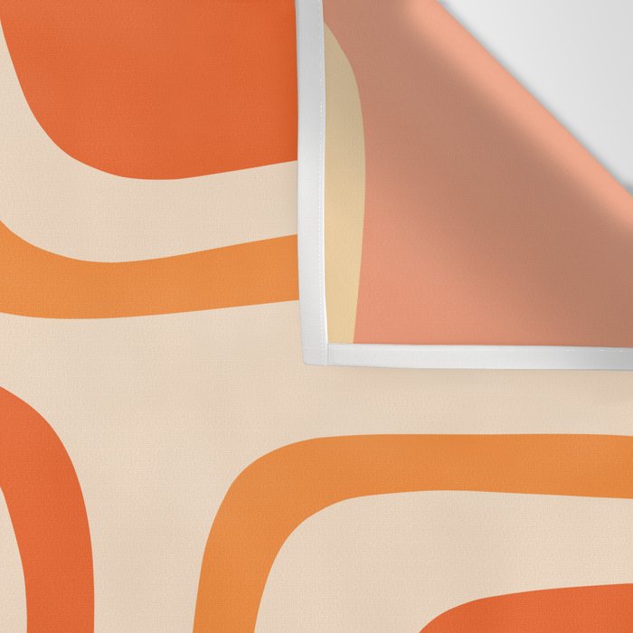 Palm Springs Midcentury Modern Abstract in Light Orange Tangerine Tones  Wall Tapestry Gallery Image 3
