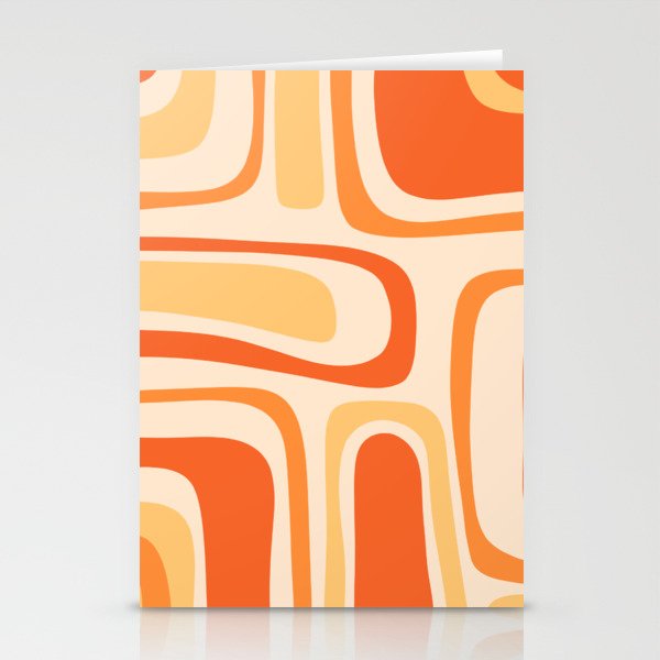 Palm Springs Midcentury Modern Abstract in Light Orange Tangerine Tones  Stationery Card Gallery Image 2