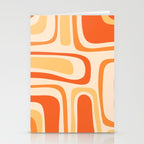 Palm Springs Midcentury Modern Abstract in Light Orange Tangerine Tones  Stationery Card Gallery Image 2
