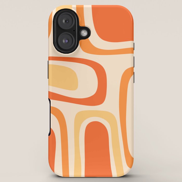 Palm Springs Midcentury Modern Abstract in Light Orange Tangerine Tones  iPhone Case Gallery Image 5