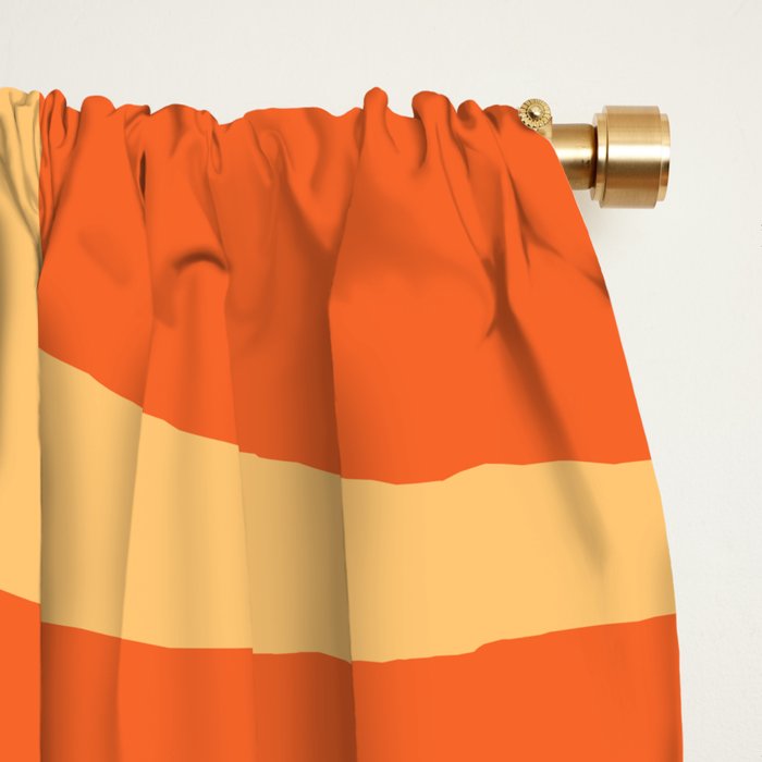 Palm Springs Midcentury Modern Abstract in Light Orange Tangerine Tones  Window Curtain Gallery Image 2