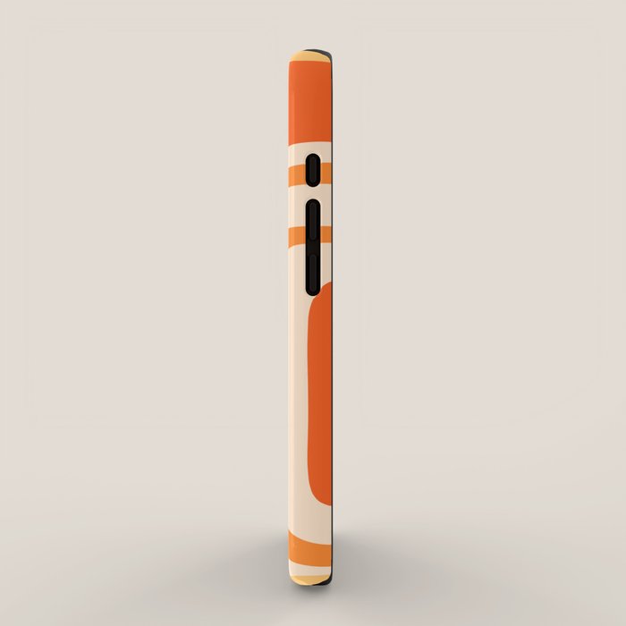 Palm Springs Midcentury Modern Abstract in Light Orange Tangerine Tones  iPhone Case Gallery Image 2
