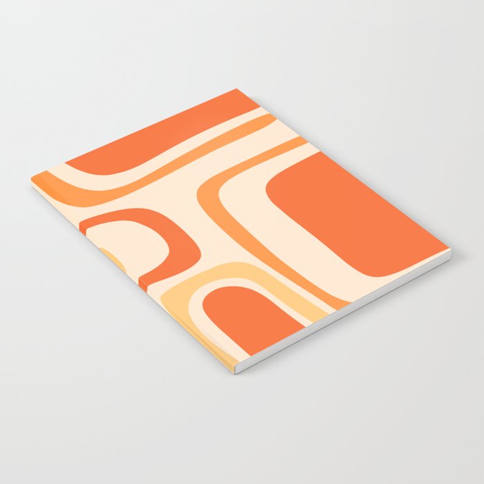 Palm Springs Midcentury Modern Abstract in Light Orange Tangerine Tones  Notebook Gallery Image 1