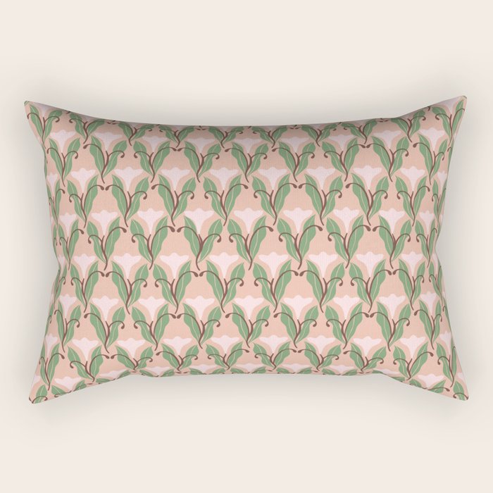 Tulip Whimsy - Vintage Nouveau Rectangular Pillow Gallery Image 2