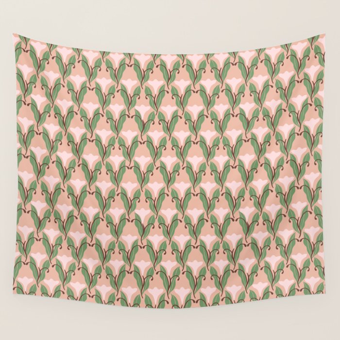 Tulip Whimsy - Vintage Nouveau Wall Tapestry Gallery Image 4