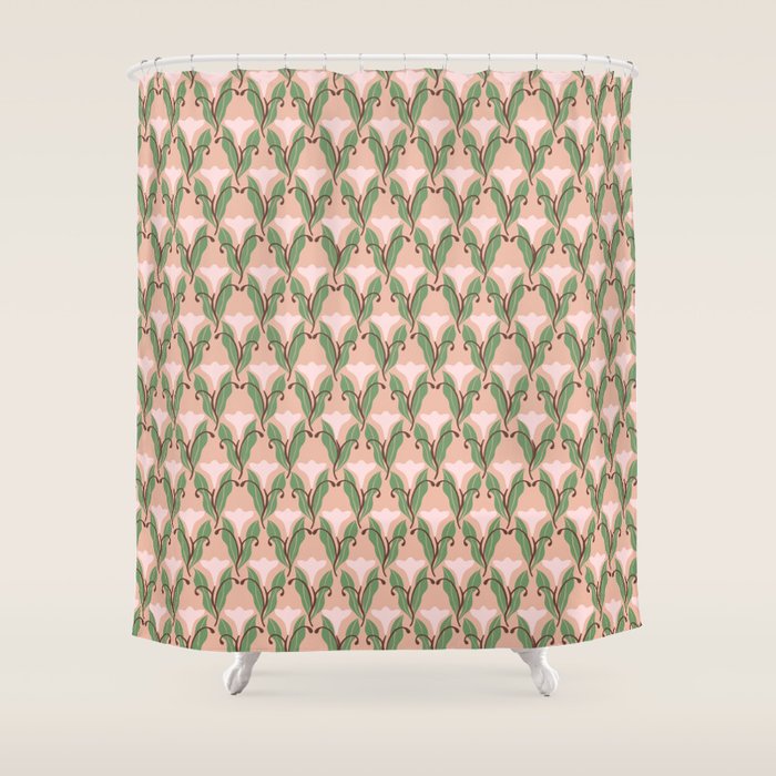 Tulip Whimsy - Vintage Nouveau Shower Curtain Gallery Image 1