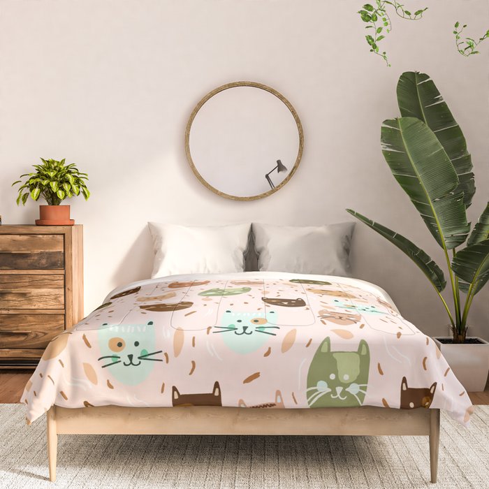 Cats pattern retro Comforter Gallery Image 3