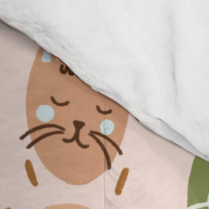 Cats pattern retro Comforter Gallery Image 4