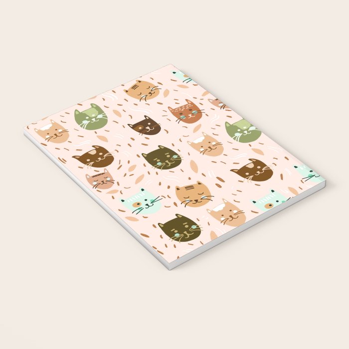 Cats pattern retro Notebook Gallery Image 3