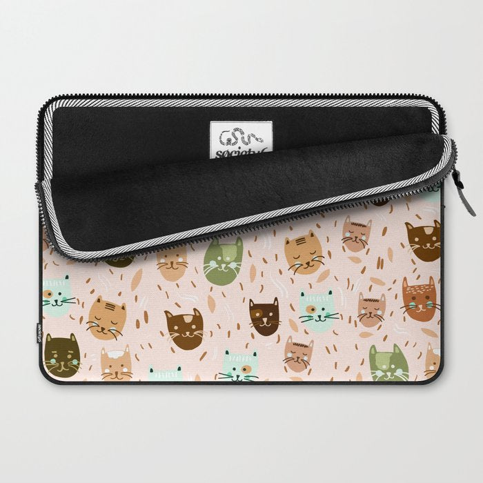 Cats pattern retro Laptop Sleeve Gallery Image 2