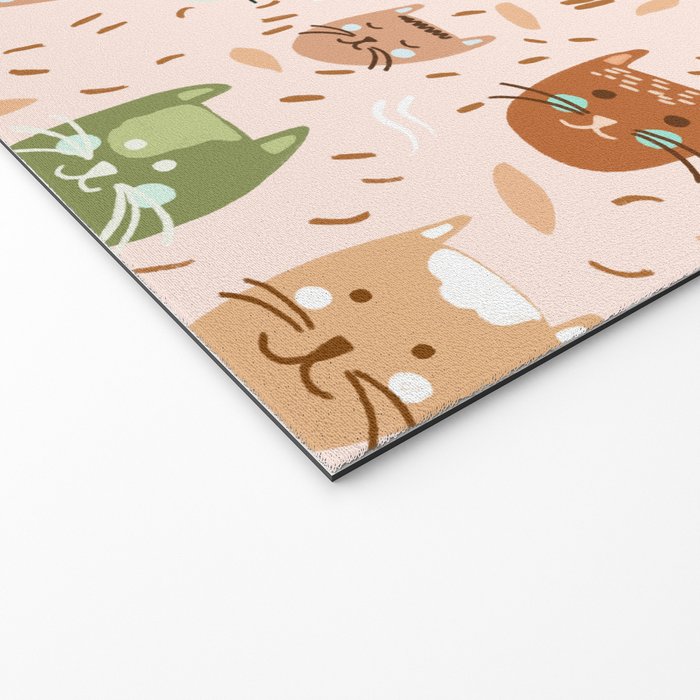 Cats pattern retro Welcome Mat Gallery Image 2