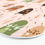 Cats pattern retro Bath Mat Gallery Image 3